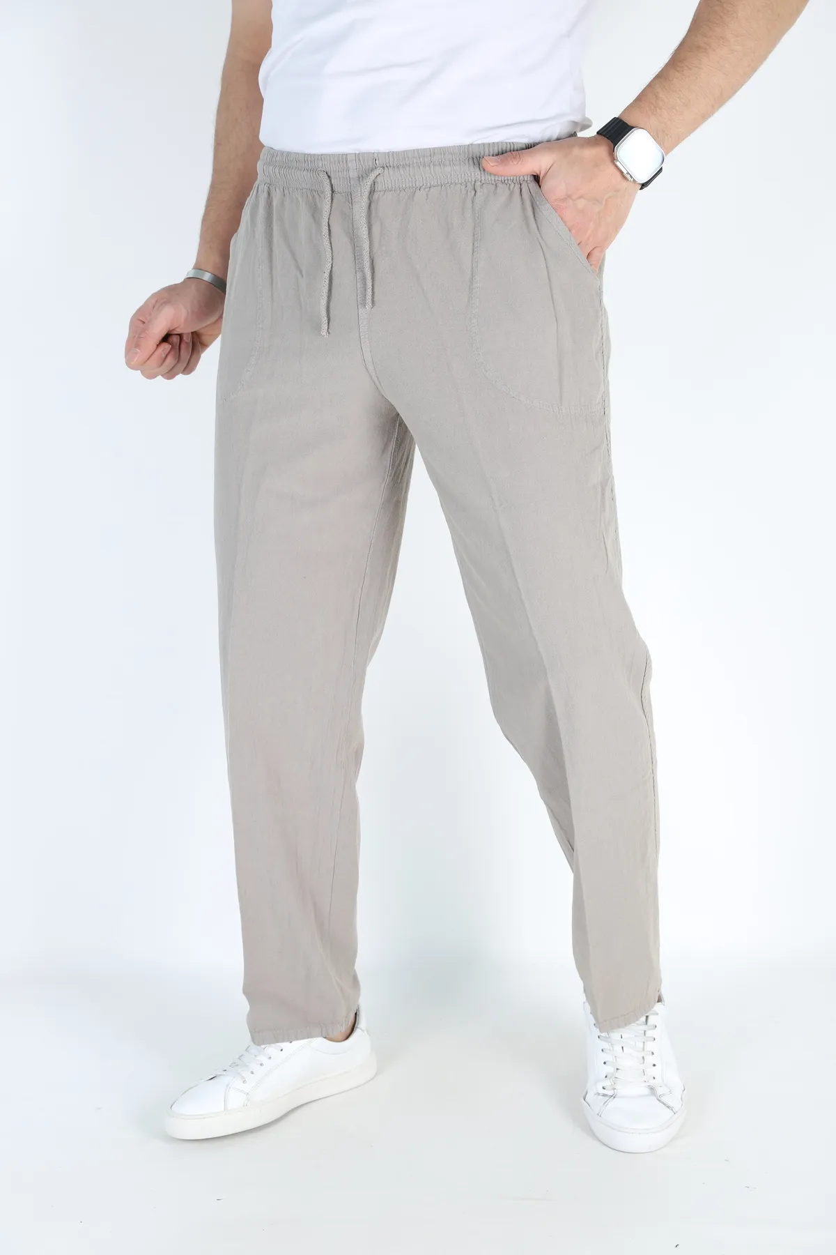 Erkek Hambez Lastikli Rahat Kalıp Pamuk Eşofman Alt Pantalon TAŞ-L Erkek Hambez Lastikli Rahat Kalıp Pamuk Eşofman Alt Pantalon TAŞ-L