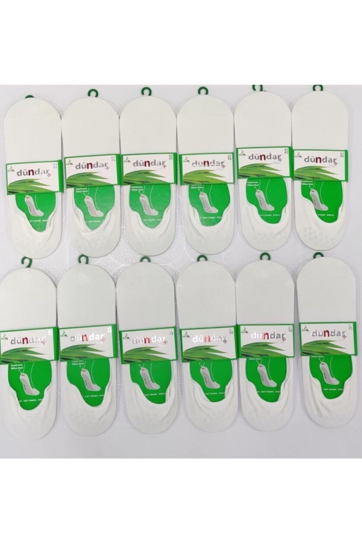 Erkek Siyah Bambu Babet Plus Dikişsiz Çorap 12'li BEYAZ-41-45