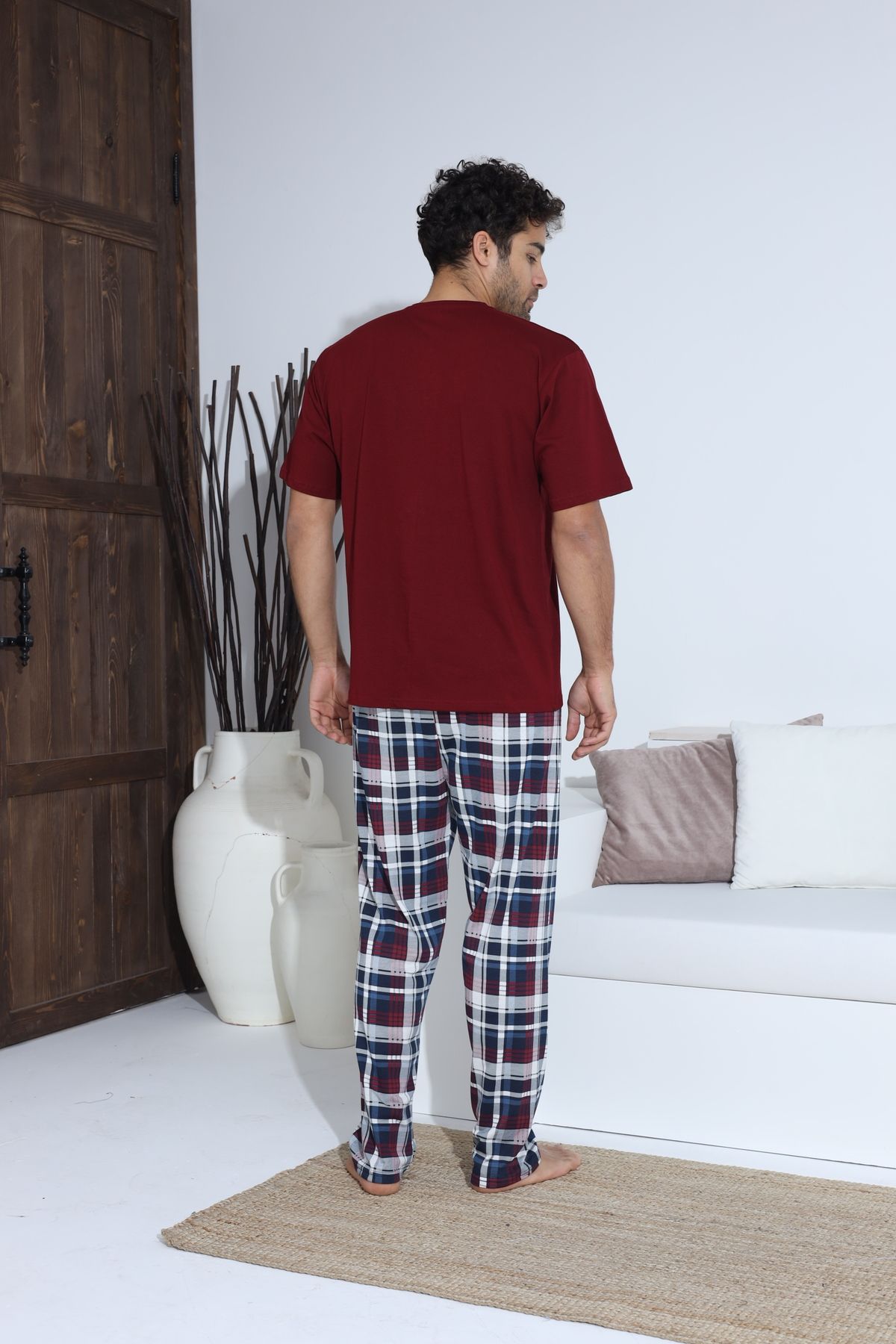 Erkek Yazlık Kısa Kol Penye Süprem Pijama Takımı