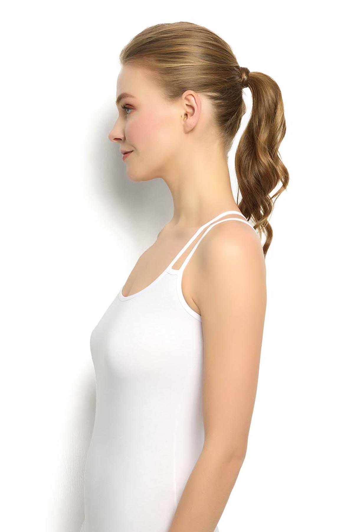 JİBER BAYAN ÇİFT ASKILI ATLET BEYAZ-L JİBER BAYAN ÇİFT ASKILI ATLET BEYAZ-L