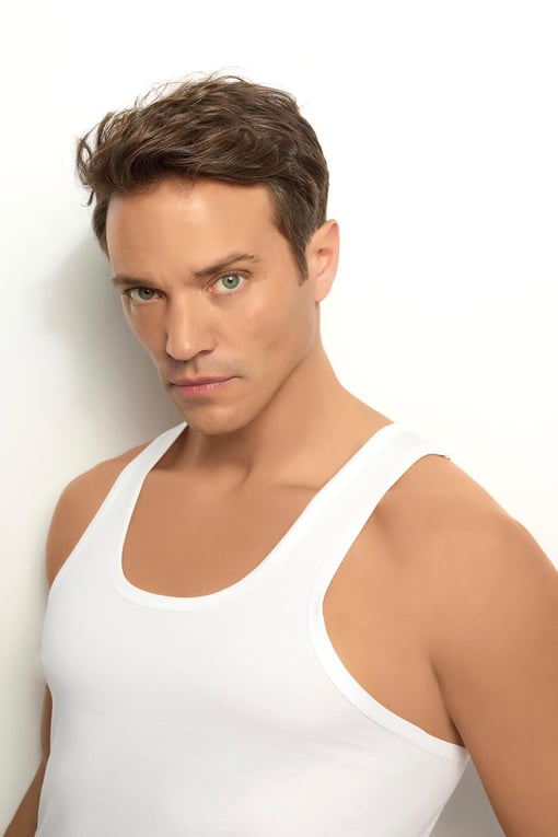 Jiber Erkek Beyaz Pamuklu Rambo Atlet Jiber Erkek Beyaz Pamuklu Rambo Atlet