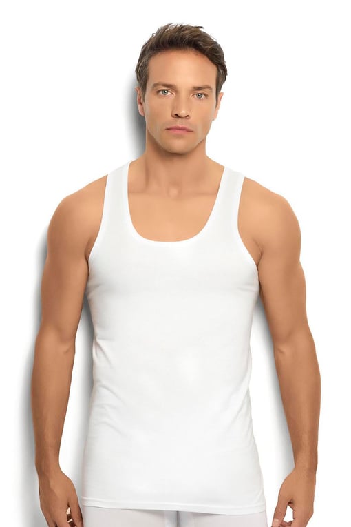 Jiber Erkek Beyaz Pamuklu Rambo Atlet Jiber Erkek Beyaz Pamuklu Rambo Atlet