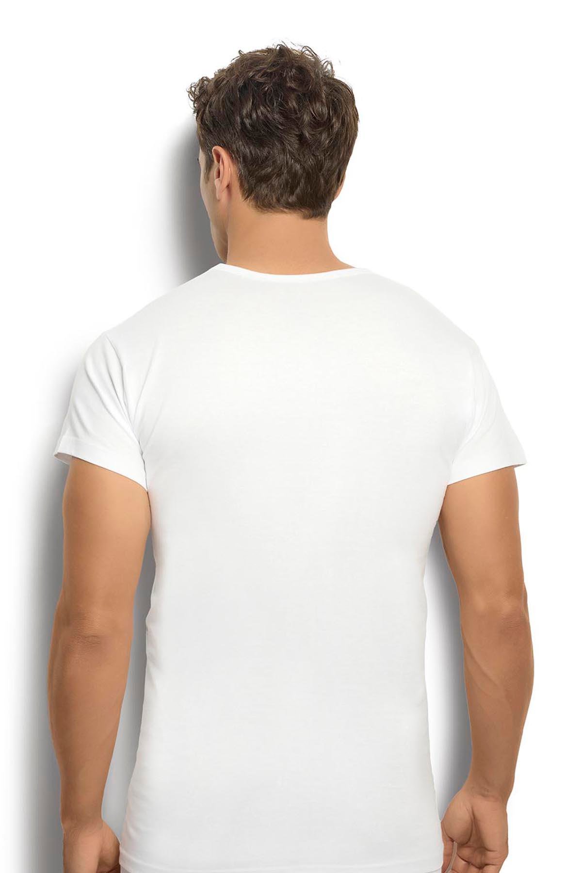 Jiber Erkek Beyaz Pamuklu Bisiklet Yaka Atlet Jiber Erkek Beyaz Pamuklu Bisiklet Yaka Atlet