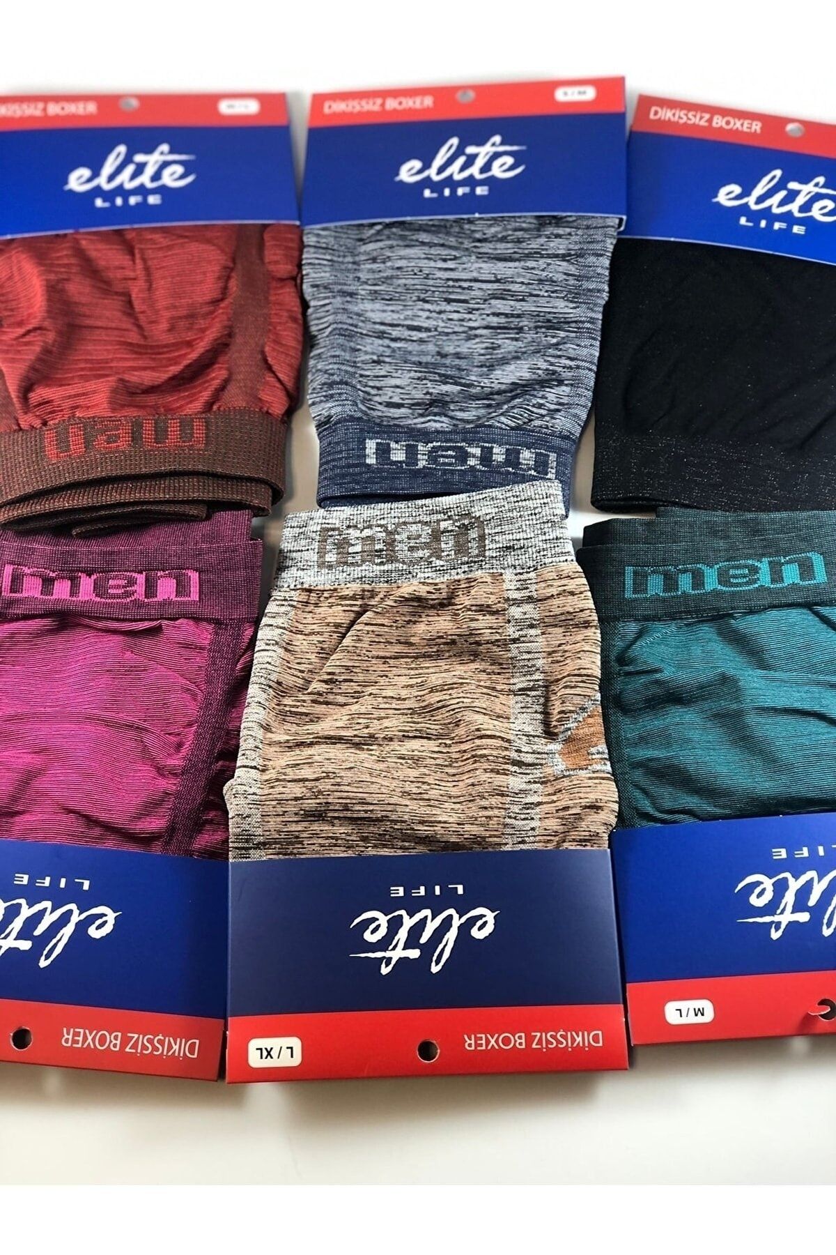 Karışık Renk 6'lı Erkek Dikişsiz Mikro Boxer