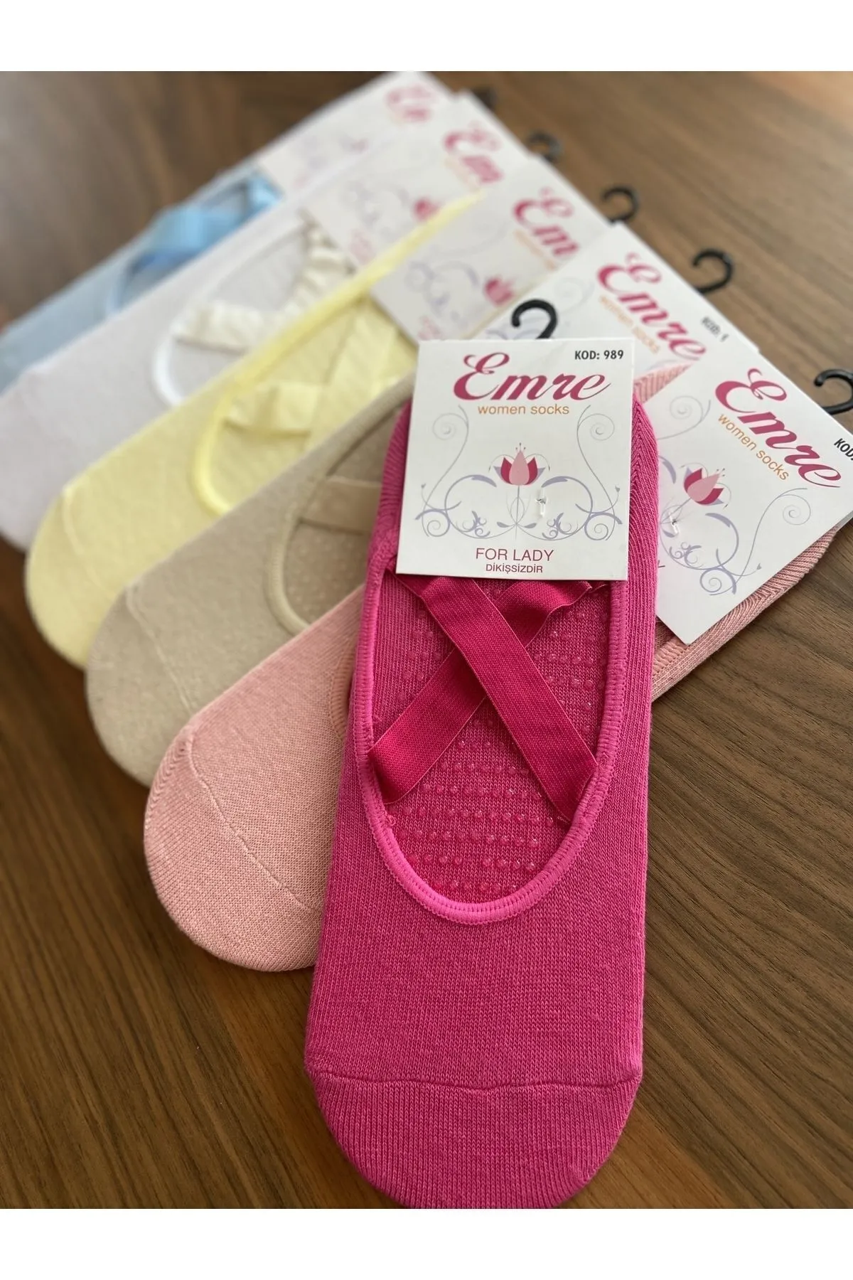 Emre 6’lı Plates Kaydırmaz Çorap Pilates Corabı SİYAH-35-40 ASORTİ-35-40