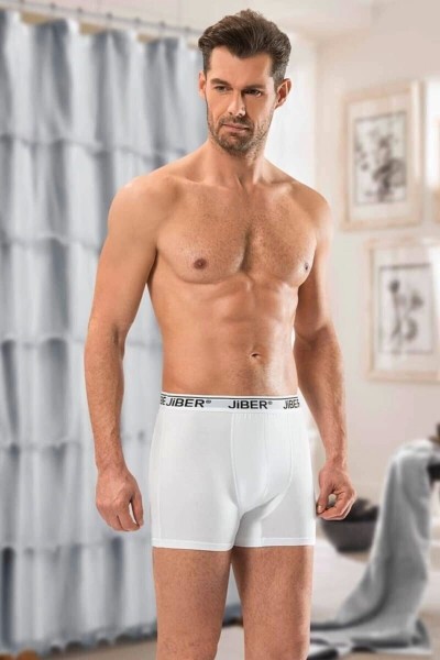 Erkek 3 Adet Beyaz Likralı Stretch Boxer 156