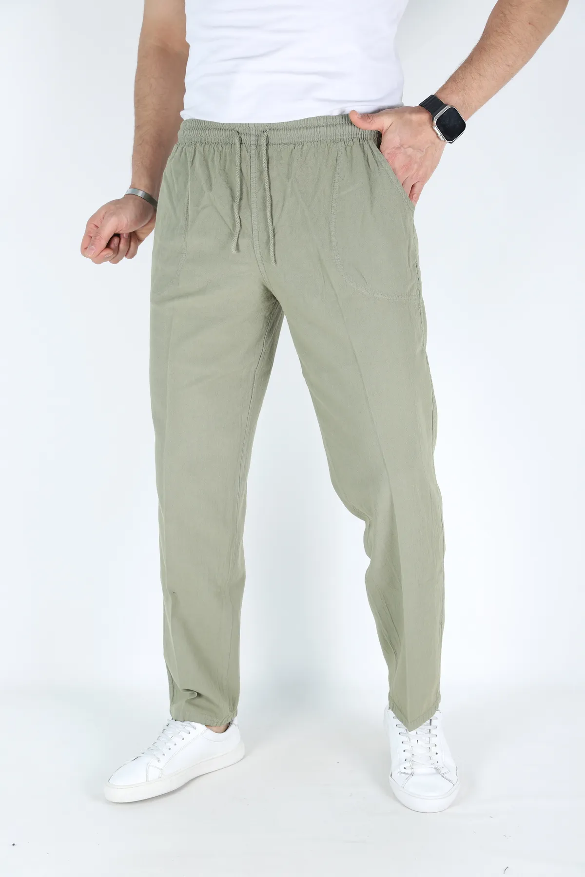 Erkek Hambez Lastikli Rahat Kalıp Pamuk Eşofman Alt Pantalon ÇAĞLA-XL