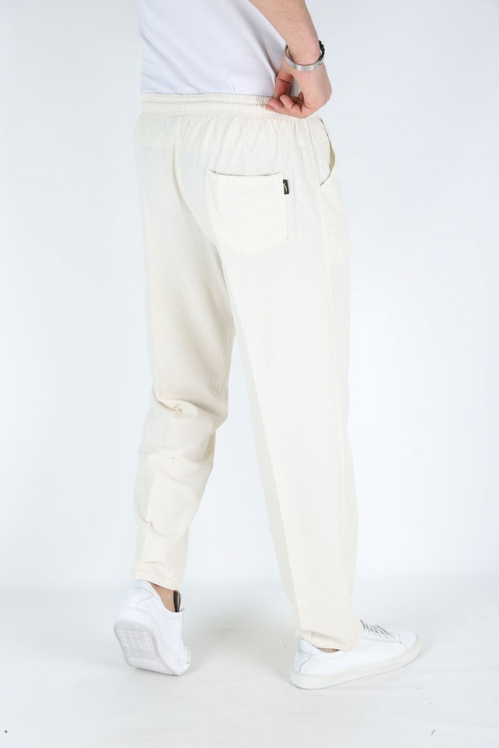 Erkek Hambez Lastikli Rahat Kalıp Pamuk Eşofman Alt Pantalon KEMİK-3XL