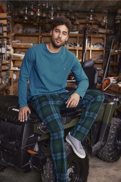 Erkek Pamuk Uzun Kollu Pijama Takımı