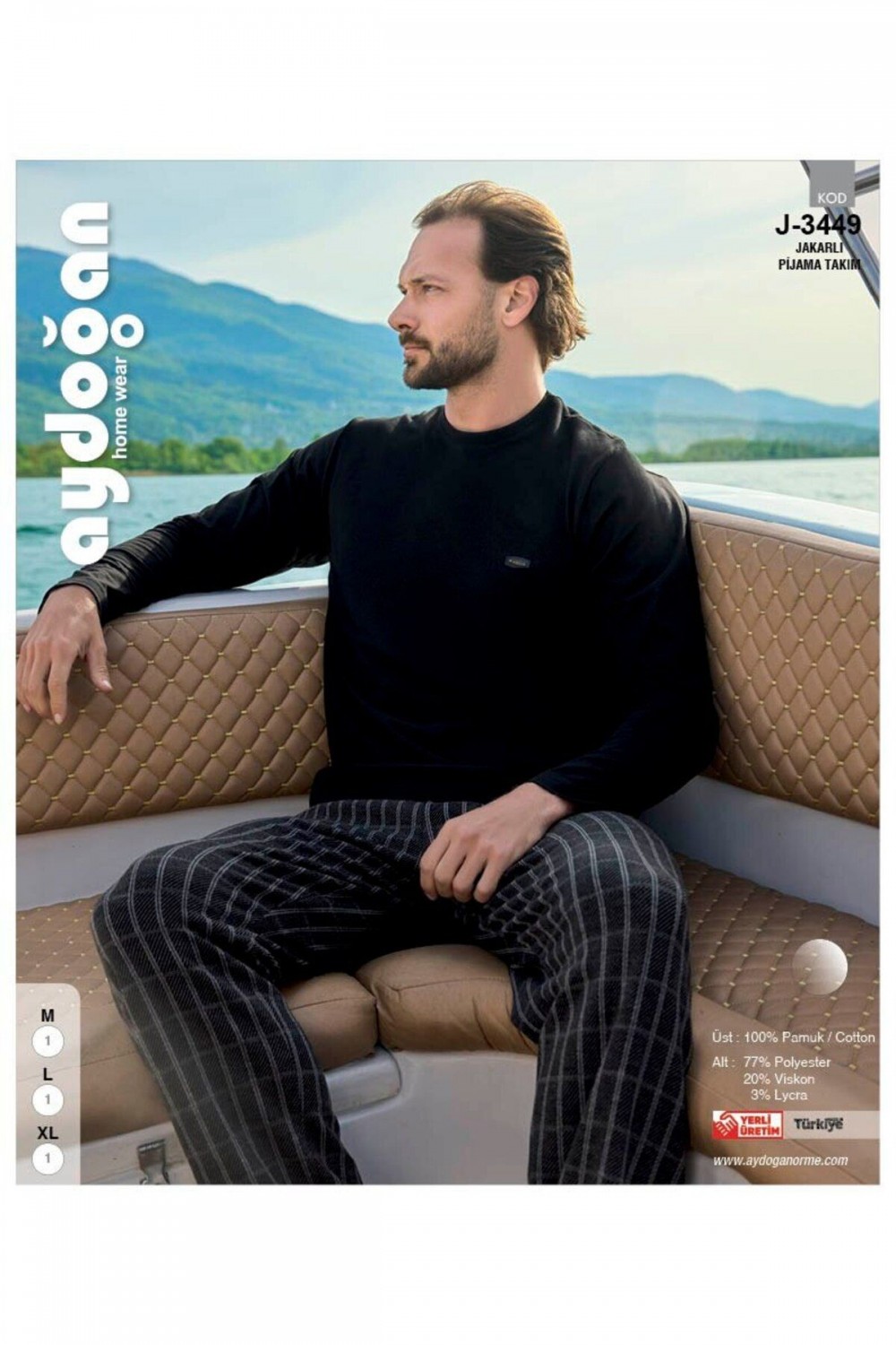 Erkek Jakarlı Pijama Takımı 3449