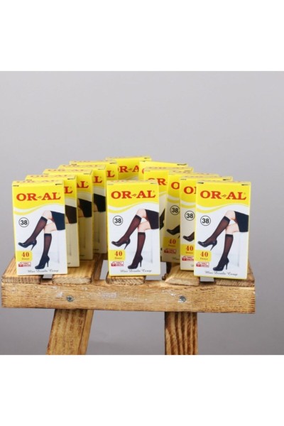Oral 40 Den Mus Dizaltı Çorap 12li SİYAH-Standart